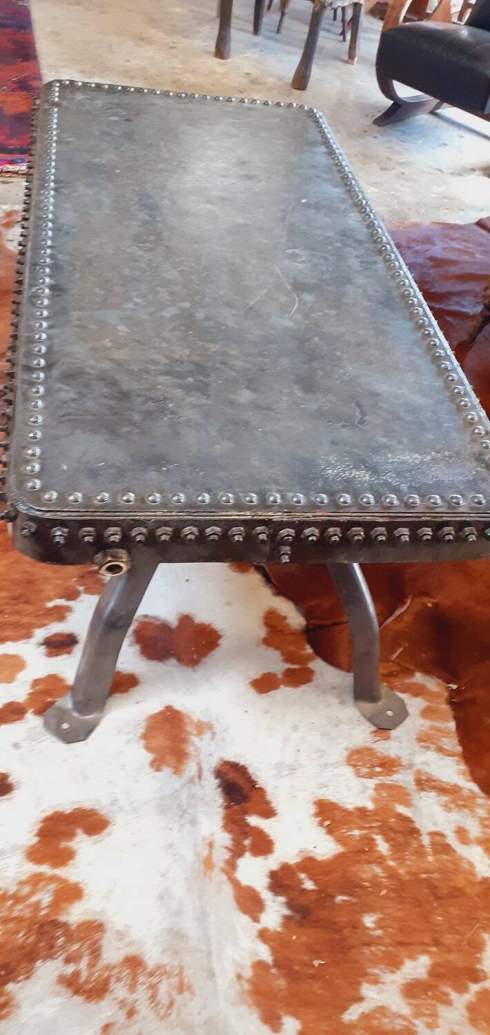 Industrial coffee table.