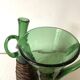 Pitcher and bottle in tinted glass and rattan, Italy, 1960s/1970s