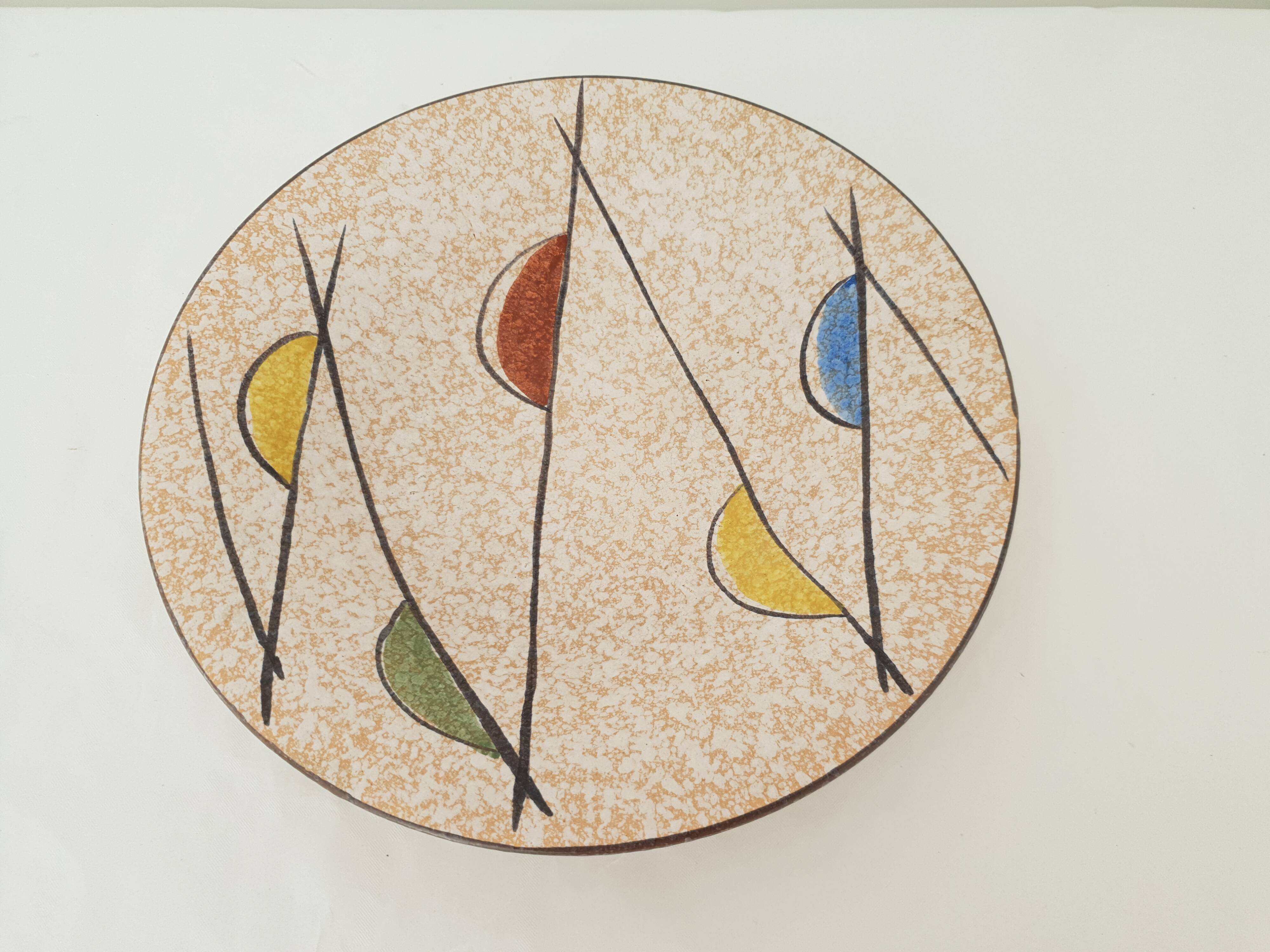 Ceramic plate / bowl Design 50 70 - Unsigned diameter 27cm