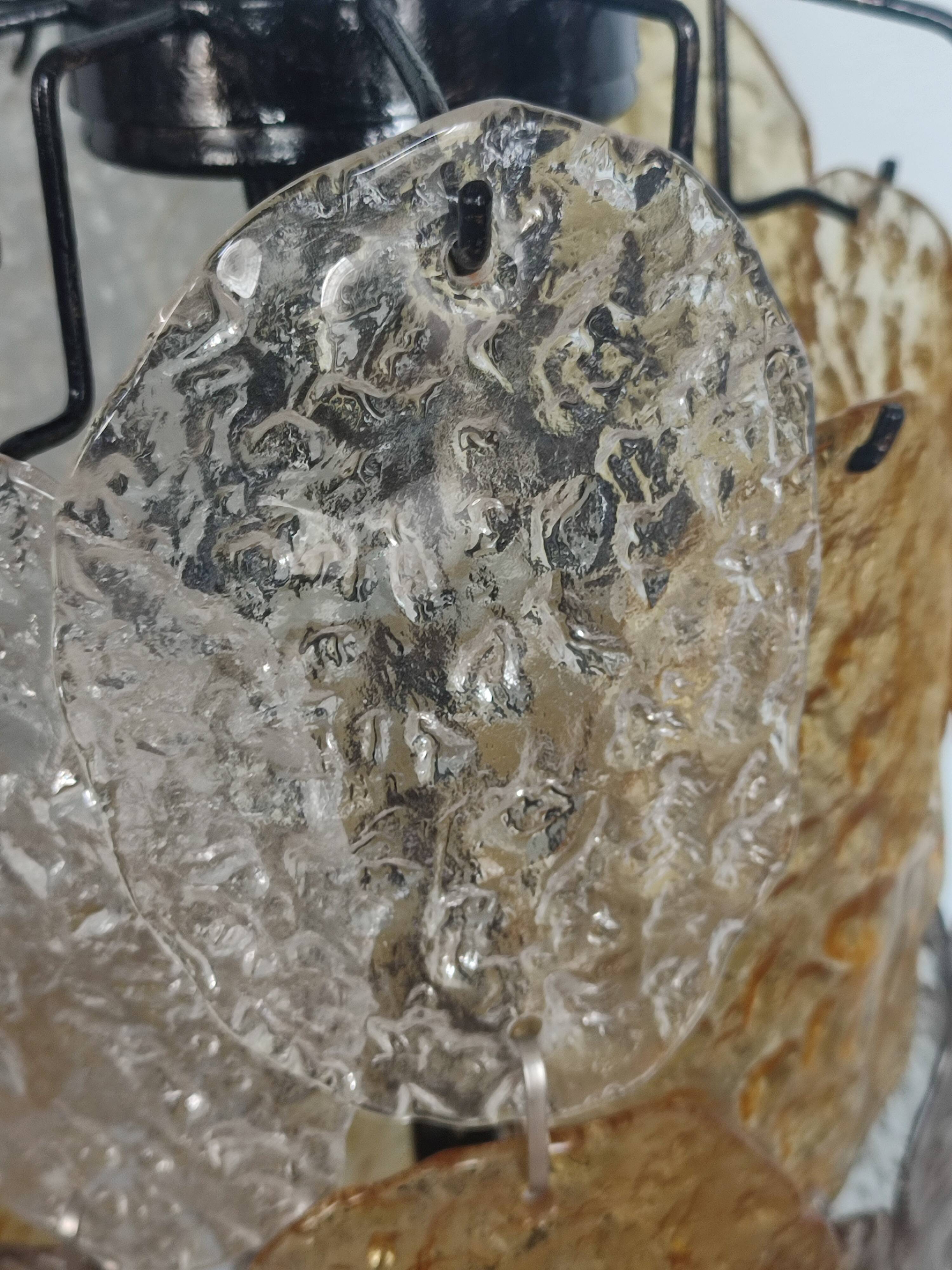 Vintage Murano Glass Disc Chandelier