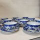 Magnificent 12-Piece Porcelain Cup and Saucer Set