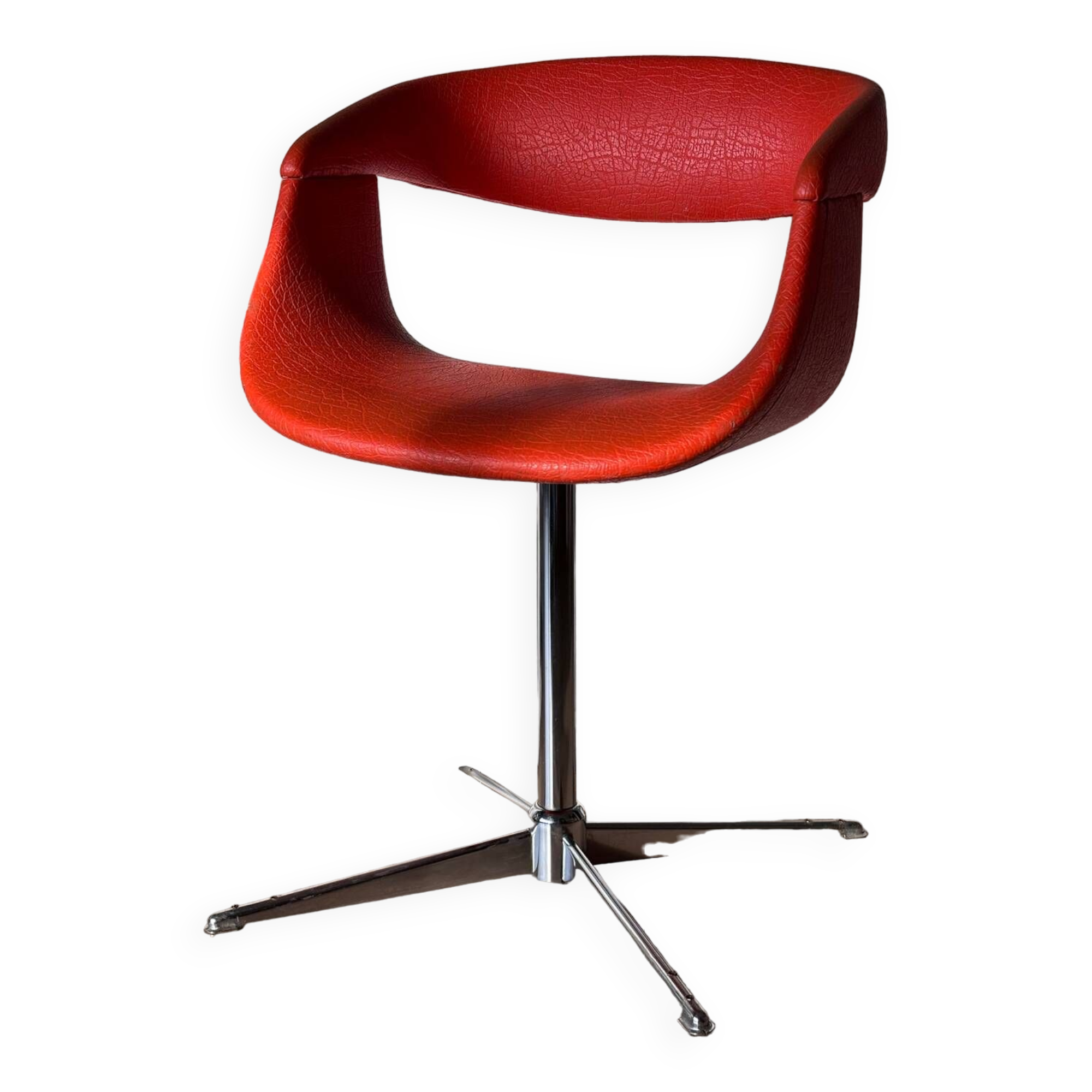 Vintage Lox Space Age orange armchair