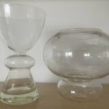 Pair of vintage glass vases