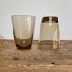 7 petits verres fumés vintage