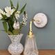 Vintage cut glass tulip wall light