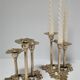 Pair of candlesticks solid brass vintage flowers