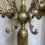 Freestanding brass coat rack