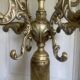 Freestanding brass coat rack