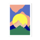 Affiche a3, rond soleil montagne 2