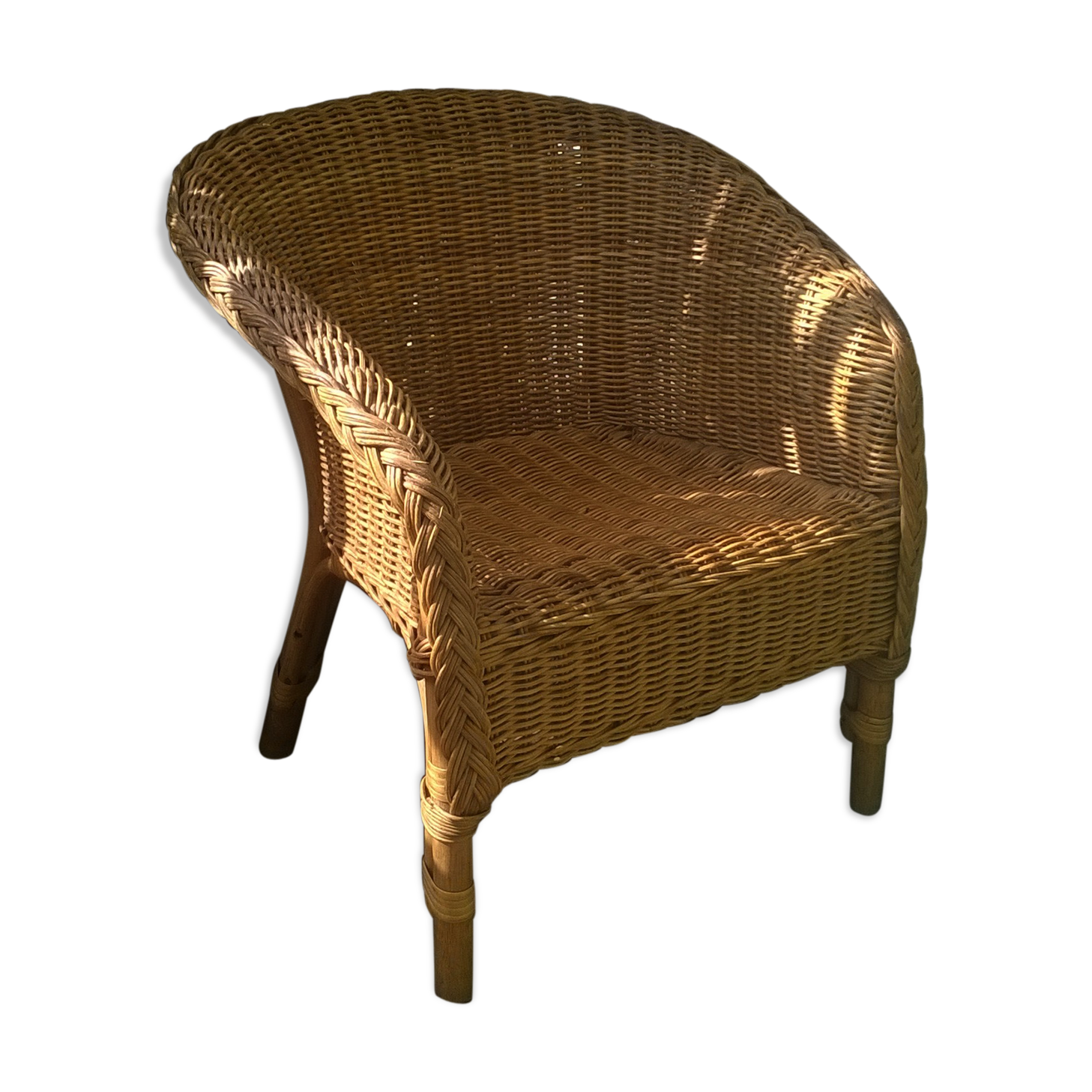 Rattan chair and braided wicker for children