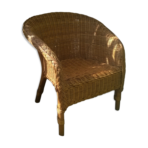Fauteuil en rotin et osier tressé pour enfant