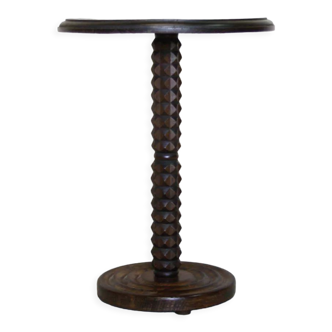 Solid oak pedestal wheel