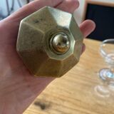 Octagonal brass door handle