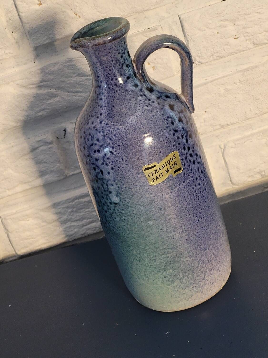 Blue carafe pitcher