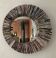 Miroir rond vintage en rouleaux de papier