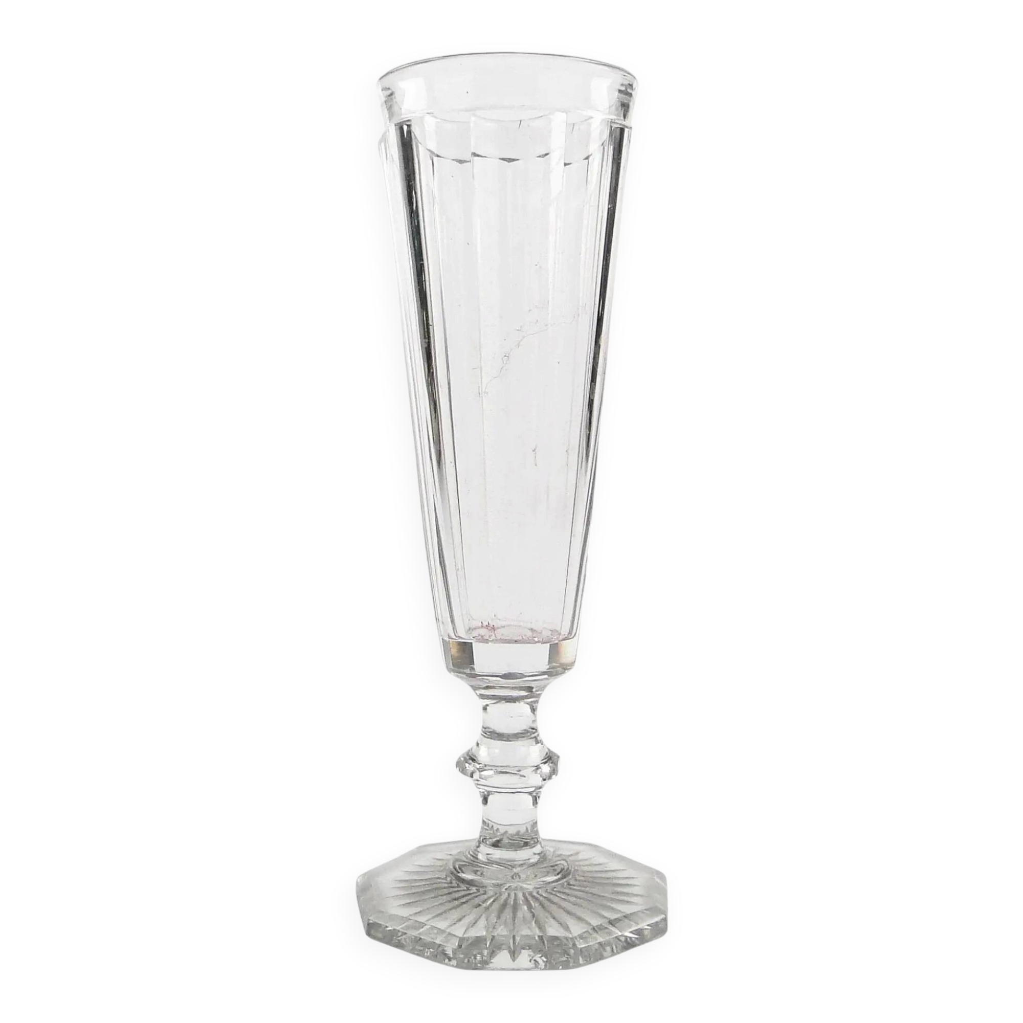Gobelet Biedermeier, cristal transparent, République tchèque, 19e siècle