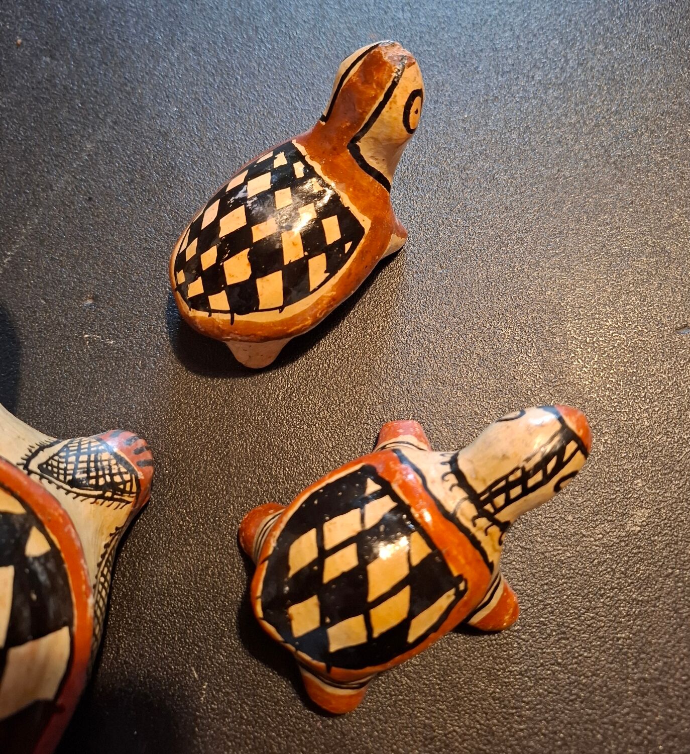 Traditional Berber ceramic turtle family