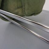 Vintage Suede Lounge Chair by Lusch Germany, 1960s