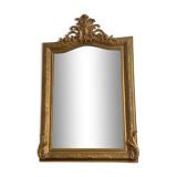 Fine 19th century golden mirror with decorated pediment 110x75