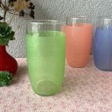 6 verres granité à orangeade vintage