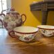 Lot of tea cups and Chinese porcelain pot