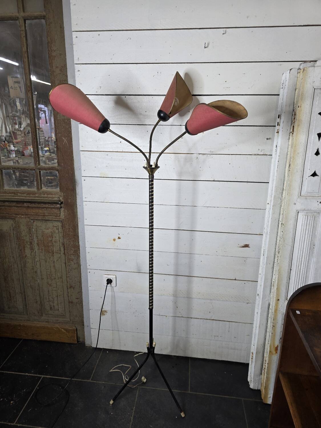 1960s tripod floor lamp