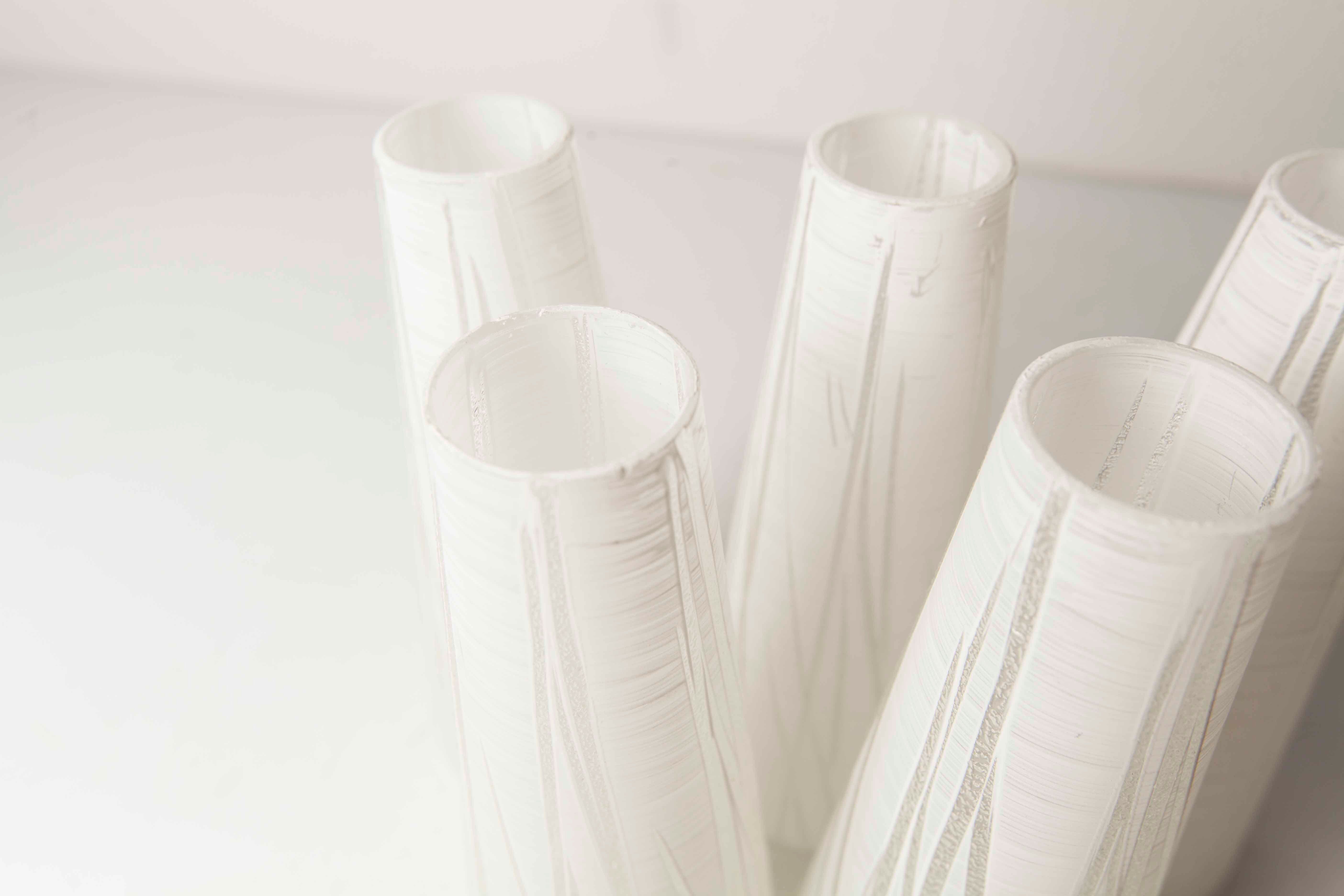 5-branched opaline brass chandelier 60's