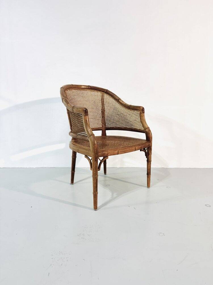 Vintage French wicker chair, 1980s