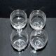 Set of 4 glasses with stem in acid-engraved crystal in pantogravure - guilloche volutes 11cm