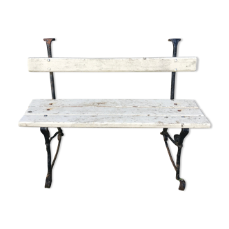 Banc de jardin bois et fer forge