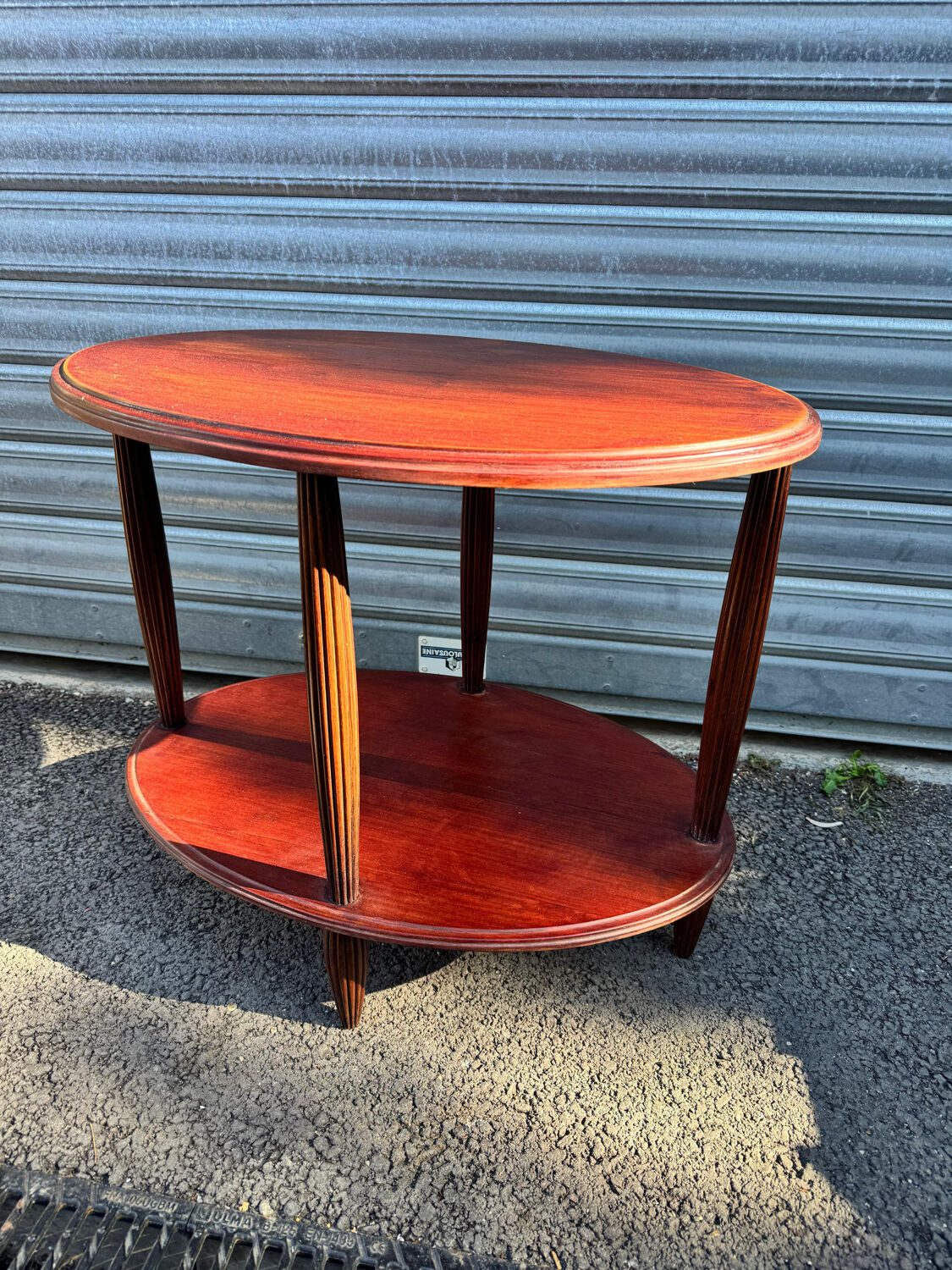 Art Deco coffee table in solid mahogany – 1930s