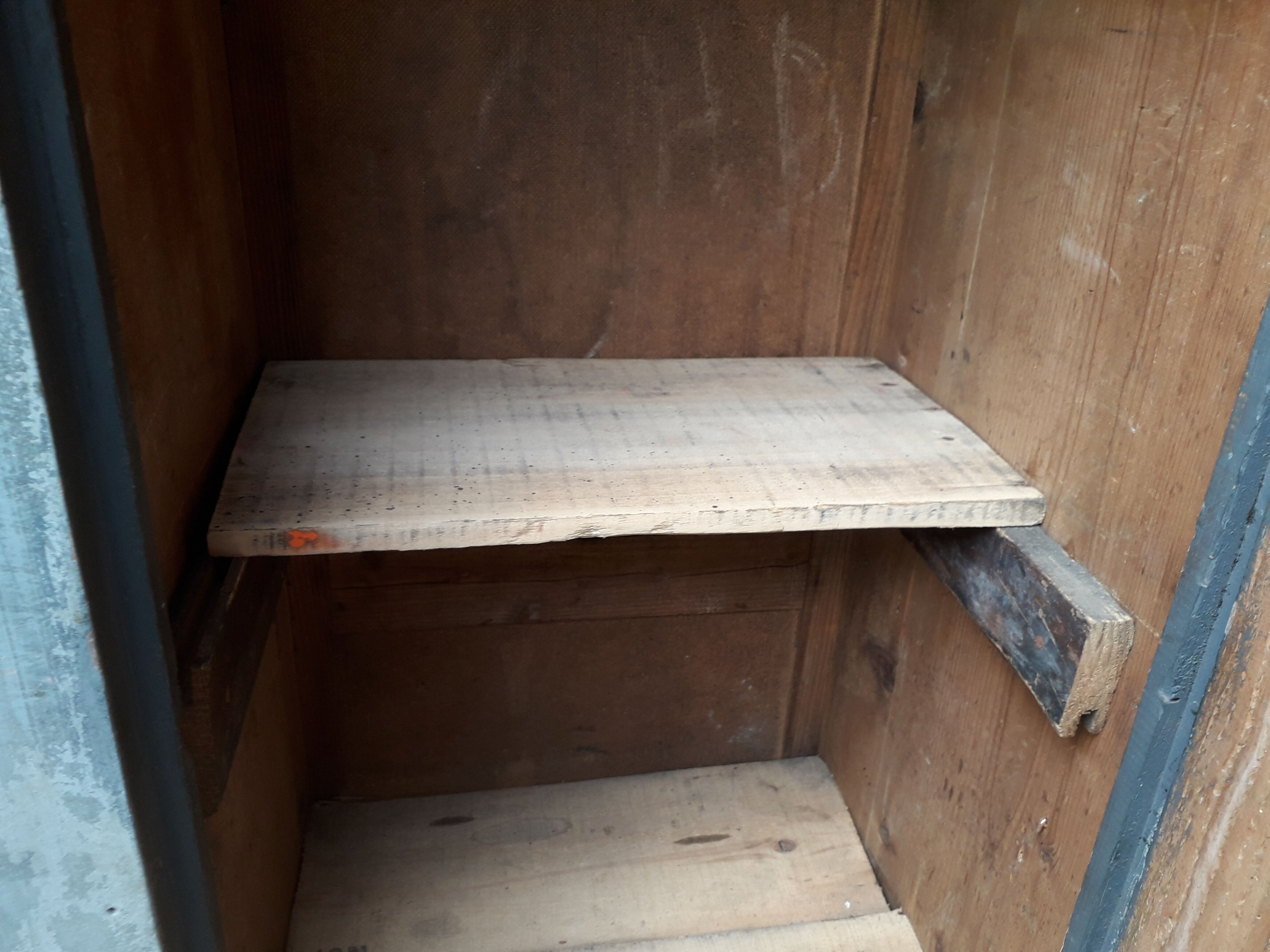 Patinated industrial wardrobe