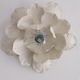 Pair of applique wall flower in white metal of the 1970s