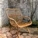 Vintage rattan armchair