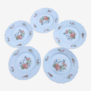 Compotier and 5 Arcopal dessert plates