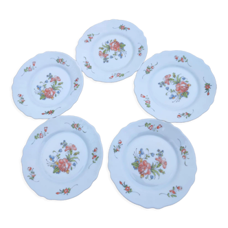 Compotier and 5 Arcopal dessert plates