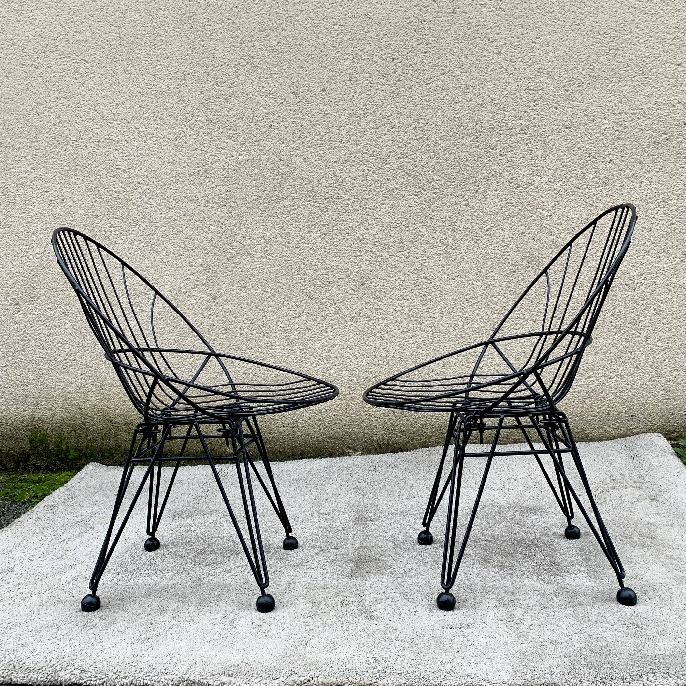 Paire de fauteuils Cees Braakman Combex Wire Pastoe