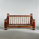 Wood and brass sofa frame, Italy, 1970s