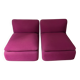 Vintage strafor armchair pair (1995) – raspberry fabric