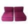 Vintage strafor armchair pair (1995) – raspberry fabric