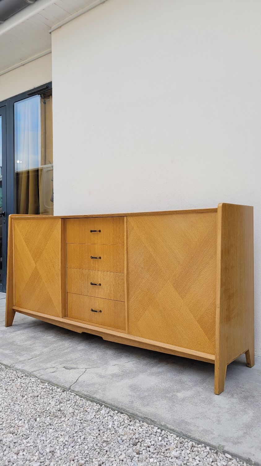Vintage sideboard enfilade 1950 feet oak compass