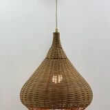 Vintage wicker pendant light from the 1960s.