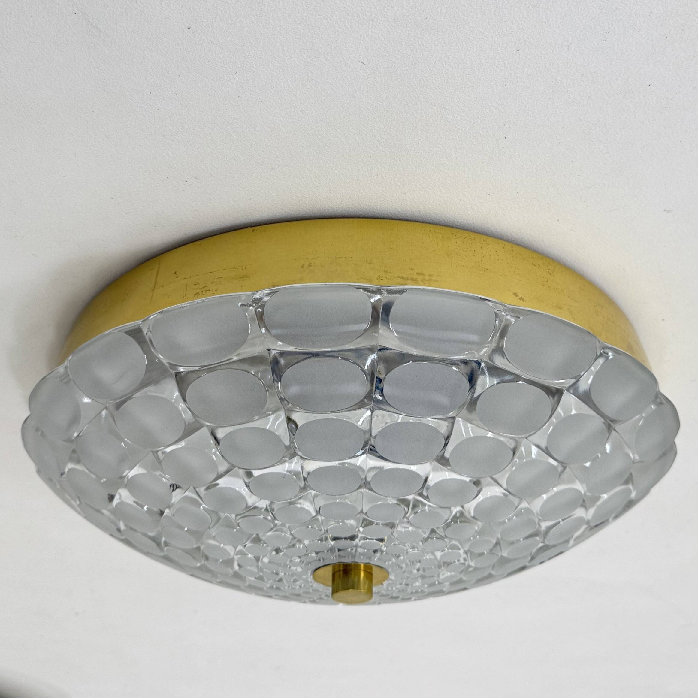 Mid-century design Peil & Puzzler glass flush mount , 1970s