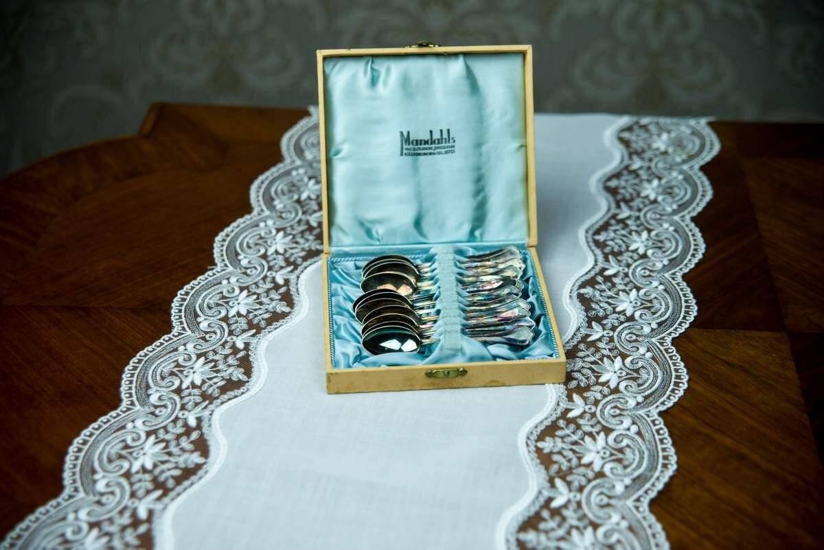 Silver Mocha Teaspoons, 1950s, Set of 12