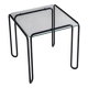 Minimalistic wireframe sidetable with glass top