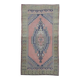 Vintage Turkish Oushak handmade wool runner rug 130x238