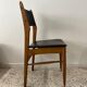 Chaise scandinave bois et simili noir