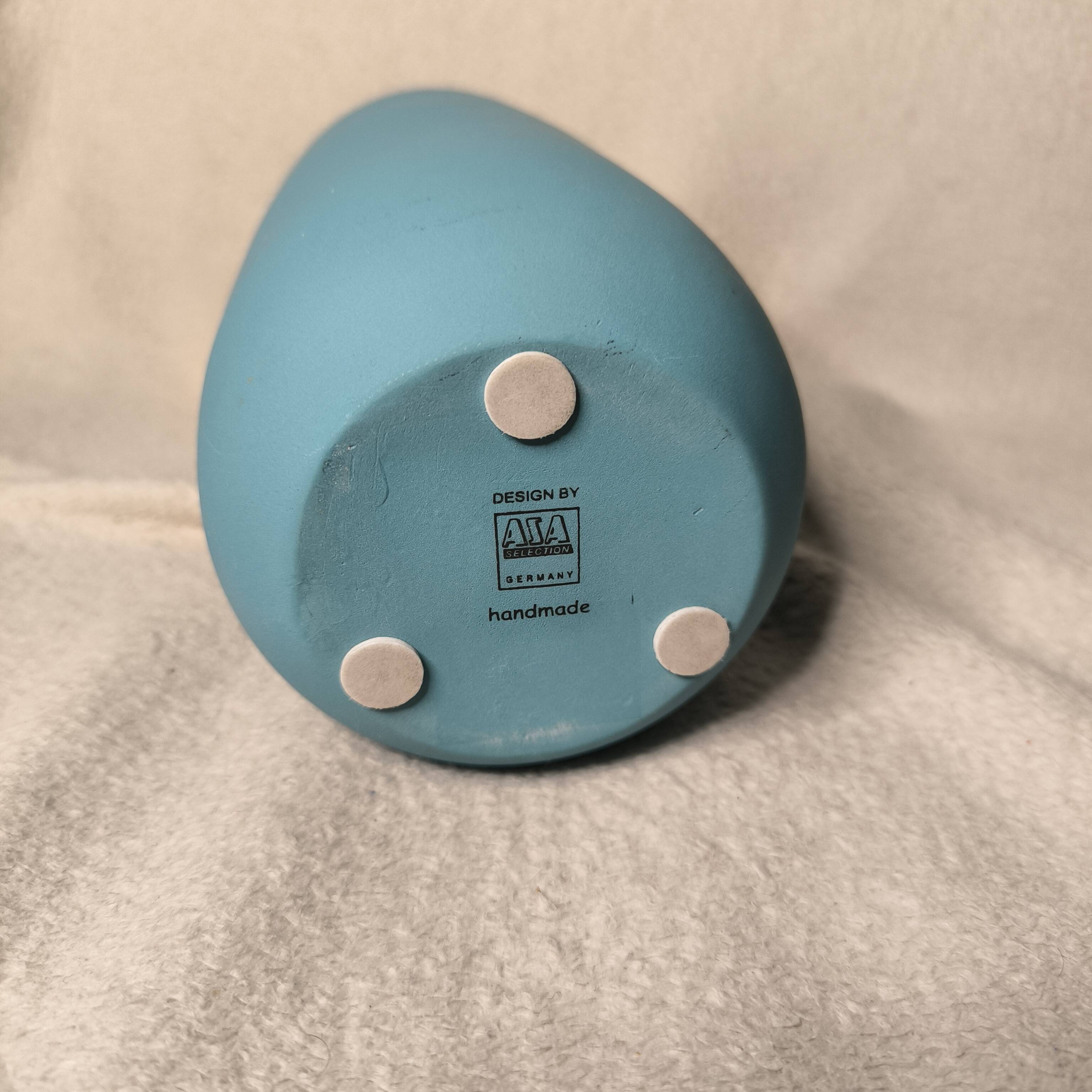 Blue Ceramic Vase Designed by Asa