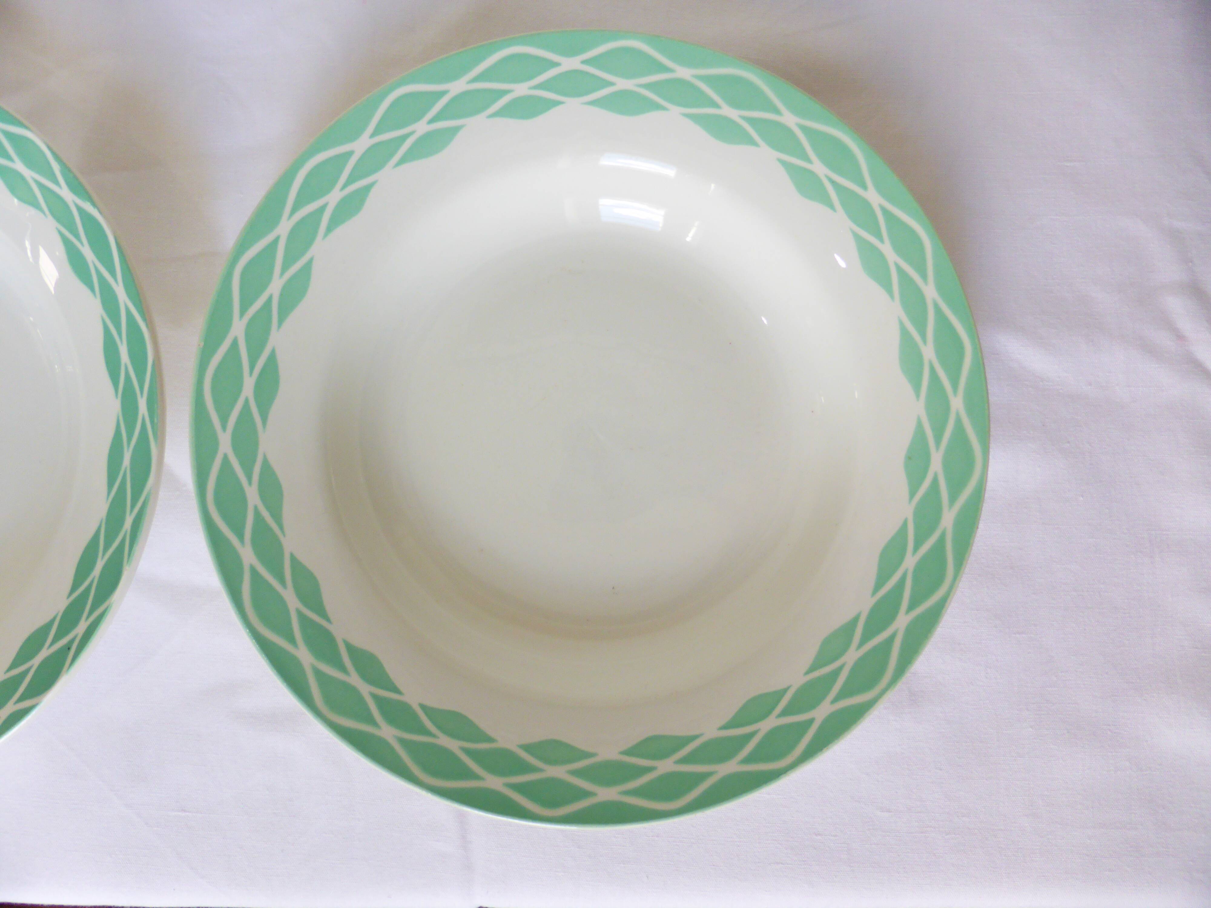 2 Digoin Sarreguemines Lola pattern soup plates 220636