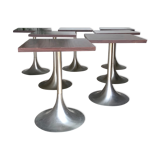 Lot of 6 tables bistros foot tulips